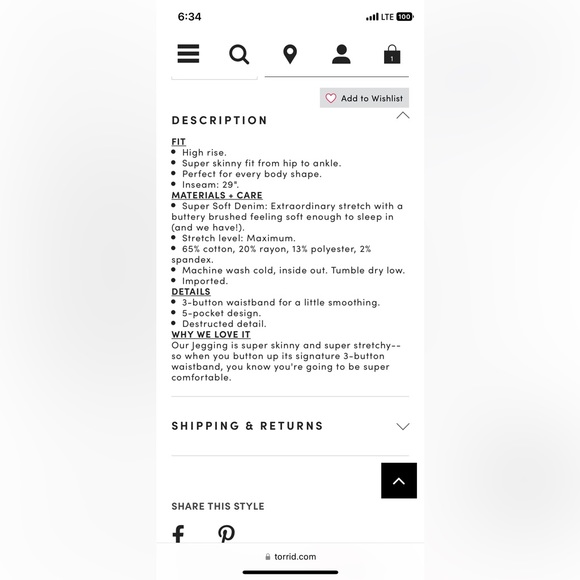 JEGGING SKINNY SUPER SOFT HIGH-RISE DESTRUCTED JEAN - Picture 5 of 5